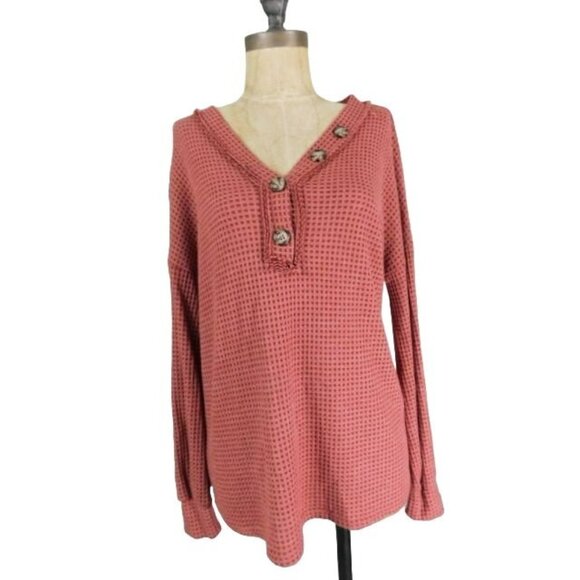 Hailey & Co. Tops - Hailey & Co. Size S Small Waffle Knit Long Sleeve Knit Casual Top